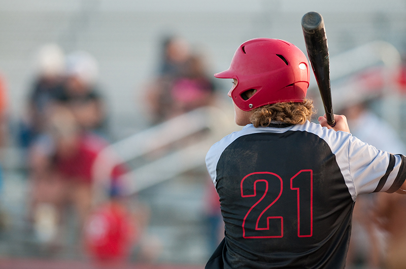 High school baseball player