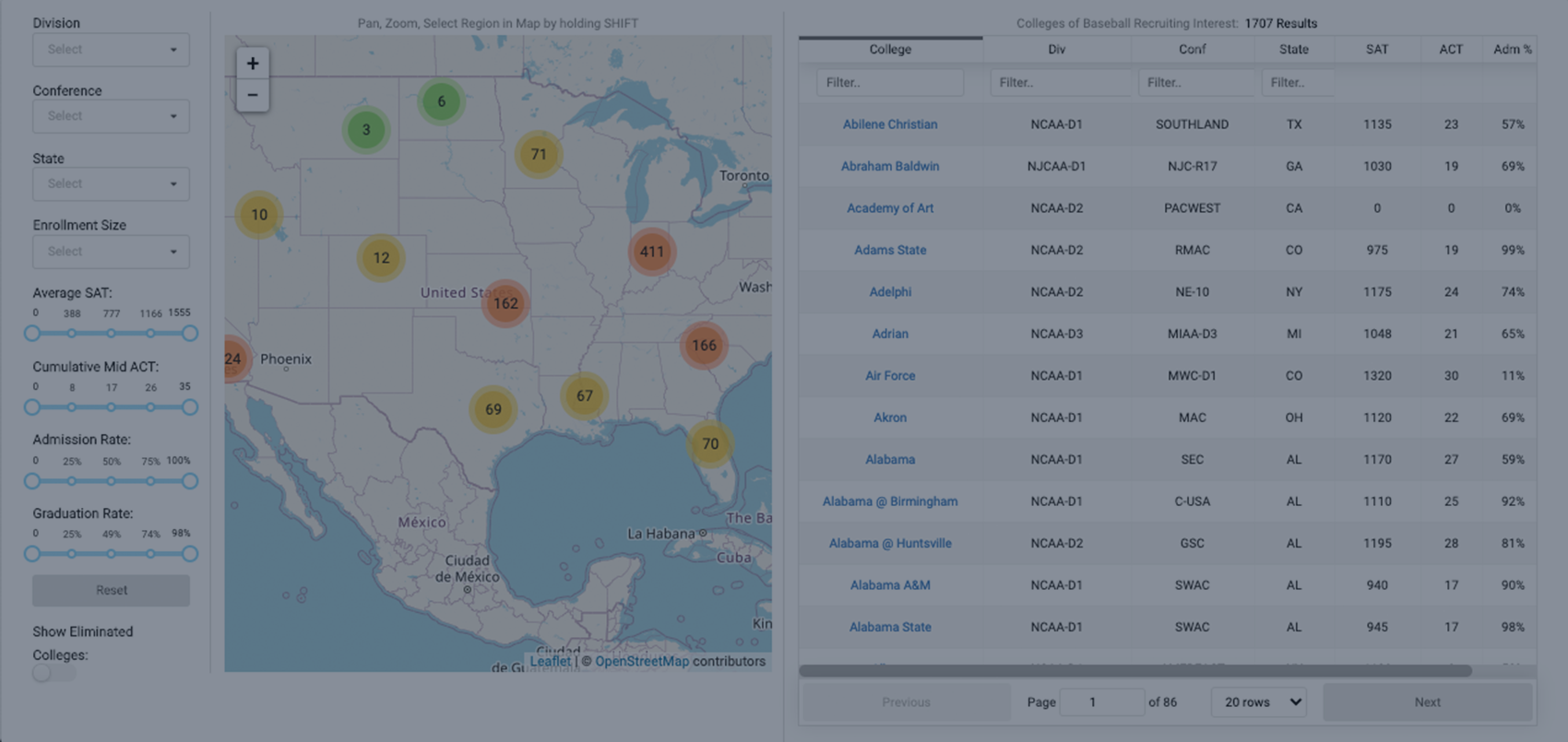 College Search Tool