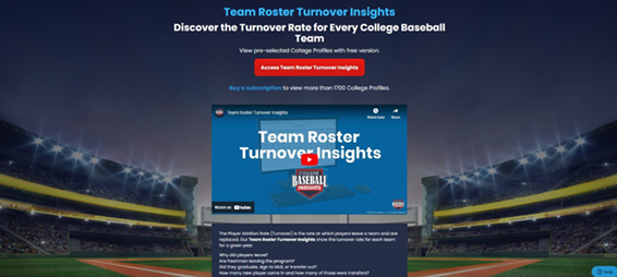 Free Team Roster Turnover Insights Page